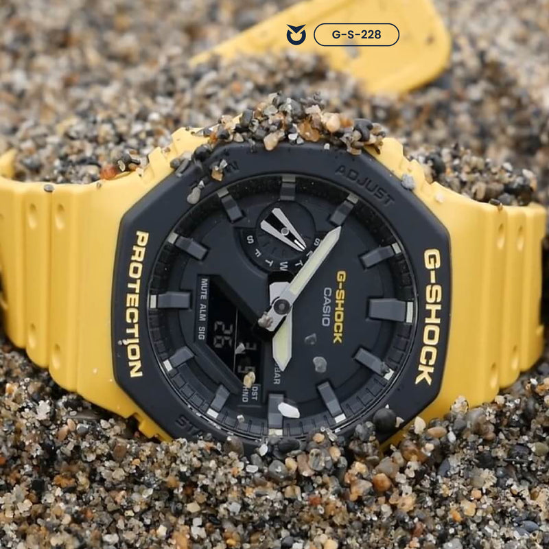 RELOJ G-SHOCK CASUAL AMARILLO CON NEGRO | G-S-228