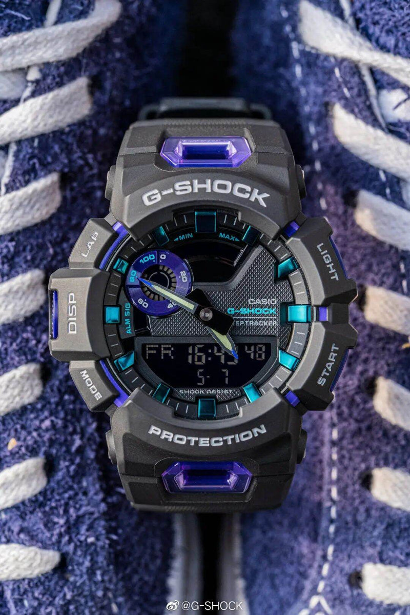 RELOJ G-SHOCK  CASUAL NEGRO CON LILA | G-S-278