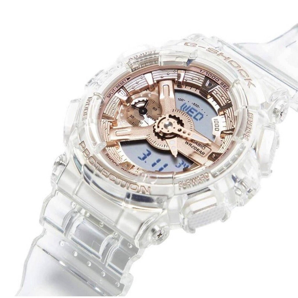 RELOJ G-SHOCK DEPORTIVO TRANSPARENTE CON ROSADO | G-S-156