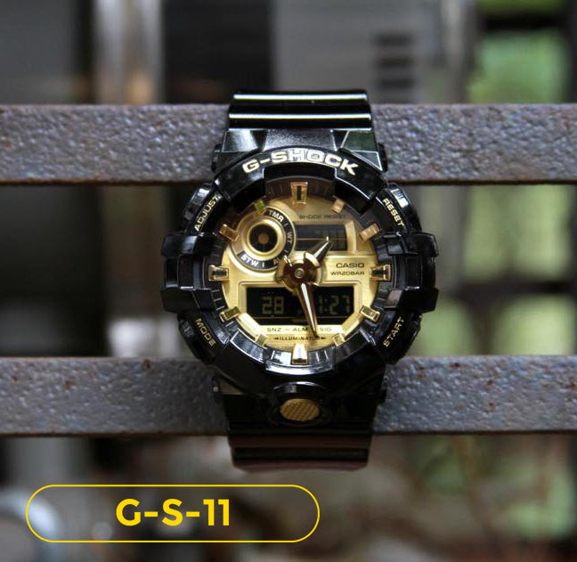 RELOJ G-SHOCK DISCOVERY - NEGRO CON DORADO - G-S-11-2