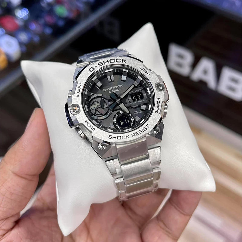 RELOJ G-SHOCK PLATEADO | G-S-233 - G-S-330-4
PARA HOMBRE