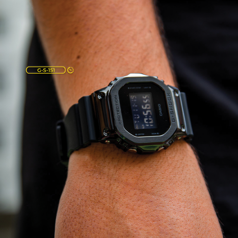 RELOJ G-SHOCK SQUARE BLACK - GM-5600 - DEPORTIVO CASUAL - NEGRO PARA HOMBRE- G-S-151-3