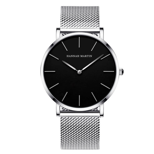RELOJ HANNAH MARTIN ORIGINAL - ELEGANTE NEGRO Y PLATEADO PARA HOMBRE HM-CH02 | HAN-43 | HAN-44