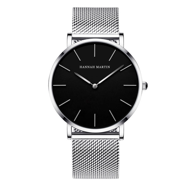 RELOJ HANNAH MARTIN ORIGINAL - ELEGANTE NEGRO Y PLATEADO PARA HOMBRE HM-CH02 | HAN-43 | HAN-44
