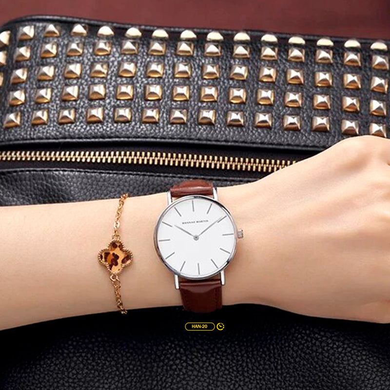 RELOJ HANNAH MARTIN ORIGINAL CASUAL MARRON PARA MUJER | HAN-20