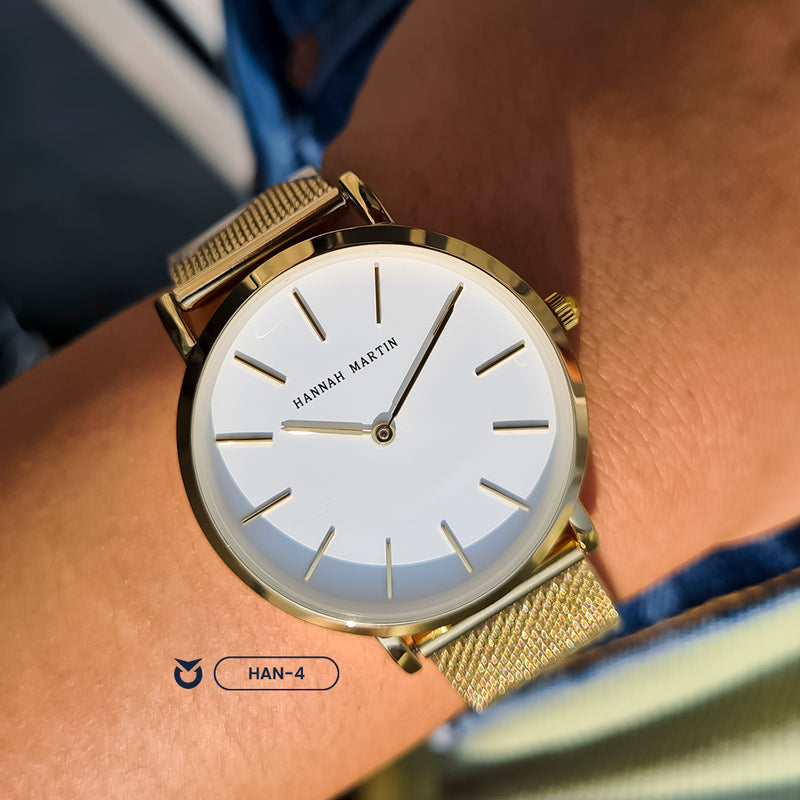 RELOJ HANNAH MARTIN ORIGINAL CASUAL ORO  | HAN-4 (2)