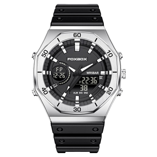 RELOJ LIGE ORIGINAL CASUAL NEGRO CON PLATEADO PARA HOMBRE 0030 | LIG-2