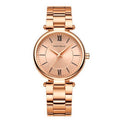 RELOJ MINIFOCUS ORIGINAL ELEGANTE NEGRO Y ORO ROSA PARA MUJER | MIN-10 | MIN-17