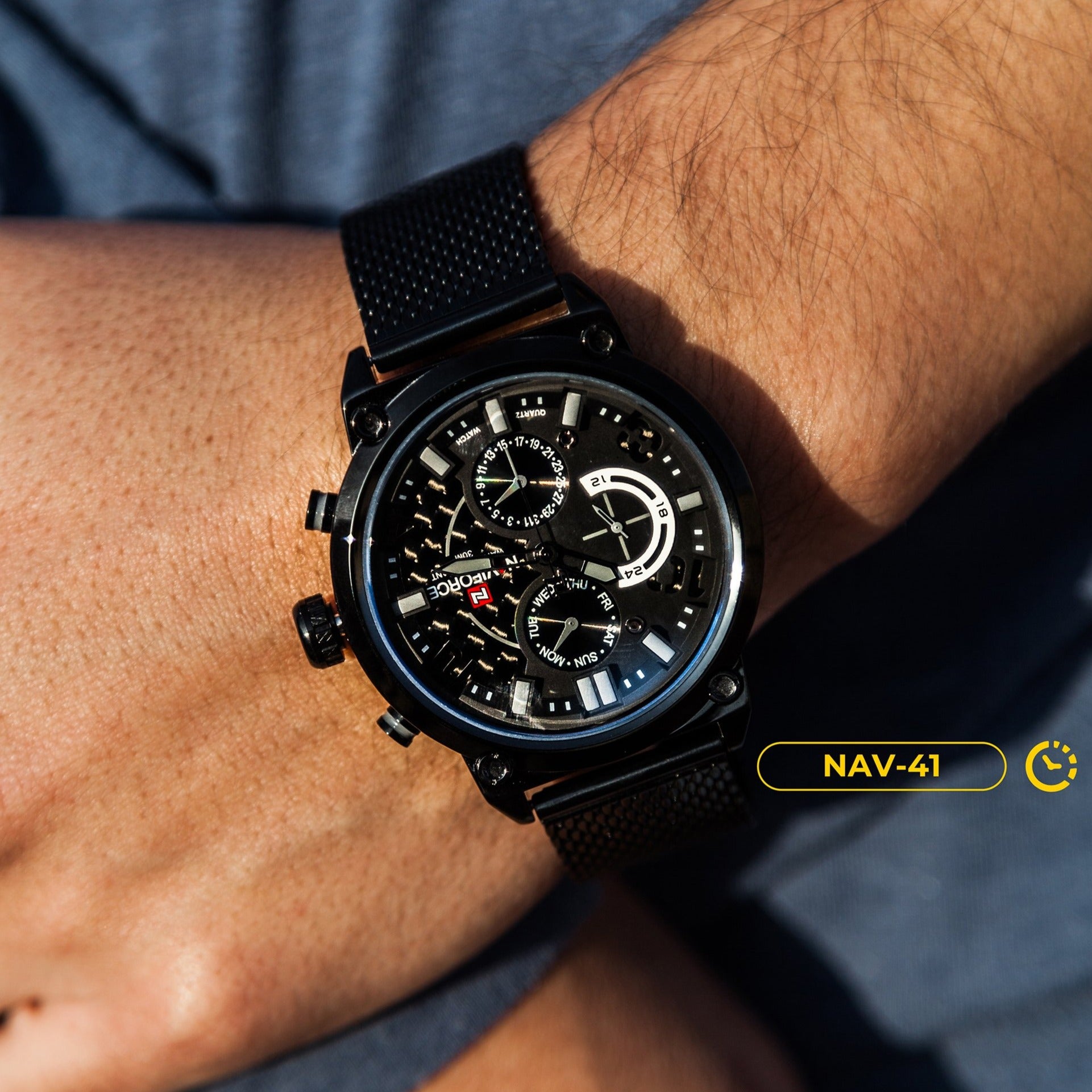 RELOJ NAVIFORCE - CASUAL NEGRO |  NAV-41 PARA HOMBRE