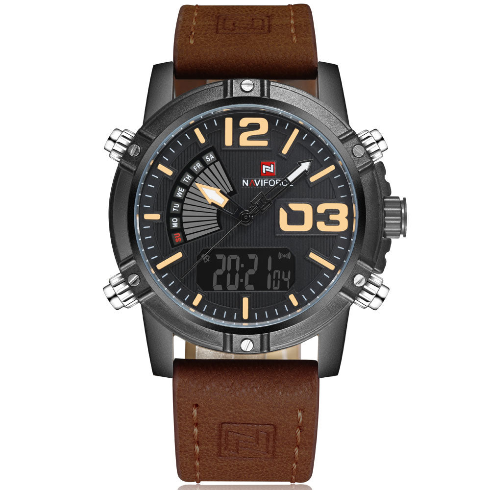 RELOJ NAVIFORCE ORIGINAL ELEGANTE Y CASUAL MARRÓN Y NEGRO | NAV-16 | NAV-108 para hombre