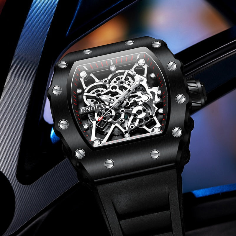 RELOJ ONOLA ORIGINAL CASUAL NEGRO GRIS | ONO-10 | ONO-11 (2)