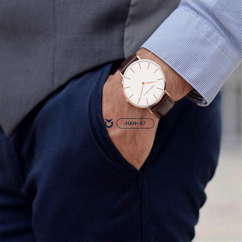 RELOJ ORGINAL HANNAH MARTIN - ELEGANTE Y CASUAL - MARRON | HAN-47 (3)
