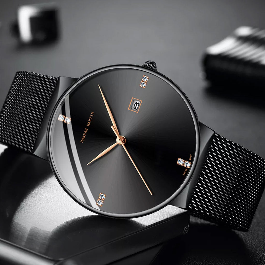 RELOJ ORIGINAL HANNAH MARTIN - ELEGANTE Y CASUAL - NEGRO, AZUL Y PLATEADO | HAN-22 | HAN-24 | HAN-89 | HAN-90