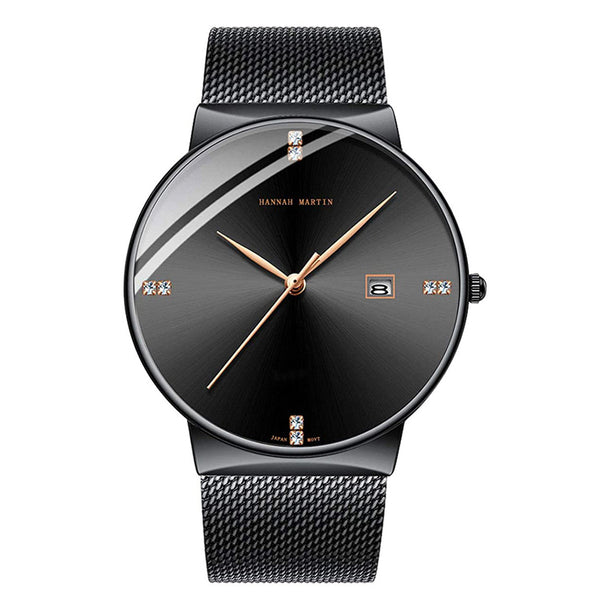 RELOJ ORIGINAL HANNAH MARTIN - ELEGANTE Y CASUAL - NEGRO, AZUL Y PLATEADO | HAN-22 | HAN-24 | HAN-89 | HAN-90