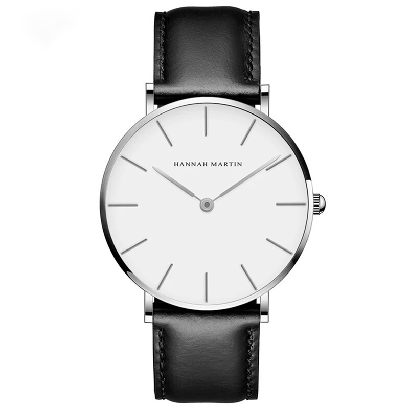 RELOJ ORIGINAL HANNAH MARTIN - ELEGANTE Y CASUAL - PLATEADO | HAN-17 para varón