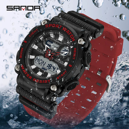 RELOJ SANDA HOMBRE DEPORTIVO ESTILO G-SHOCK ROJO | SAN-84 PARA HOMBRE