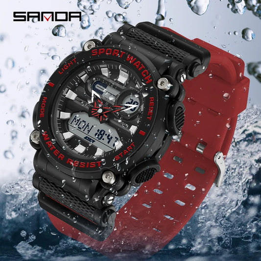 RELOJ SANDA HOMBRE DEPORTIVO ESTILO G-SHOCK ROJO | SAN-84 PARA HOMBRE