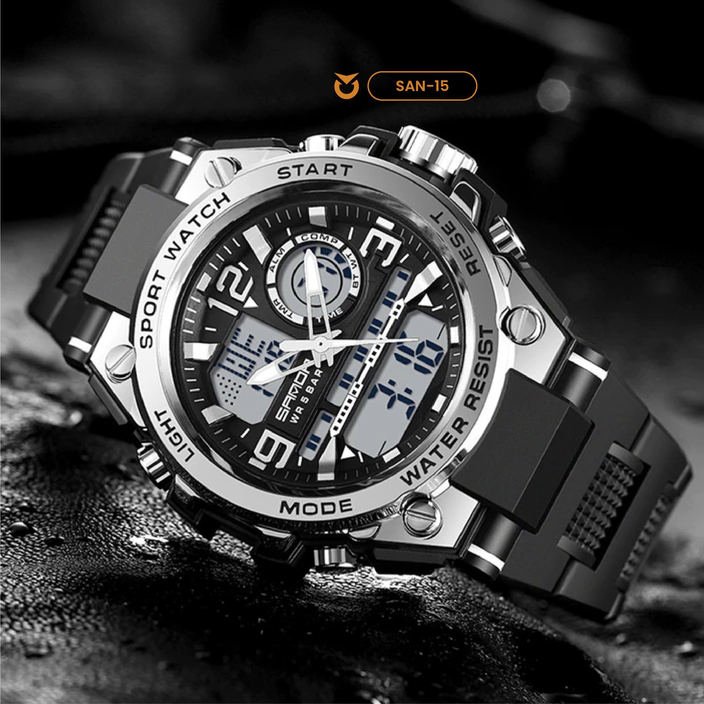 RELOJ SANDA ORIGINAL - NEGRO PARA HOMBRE 6024 | SAN-14 | SAN-15 | SAN-16