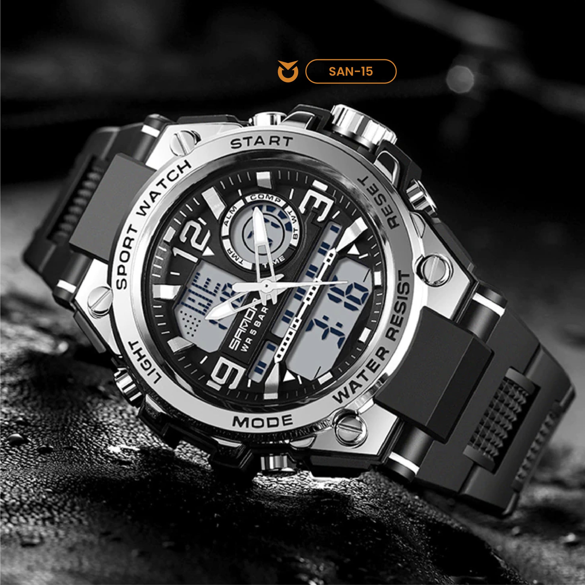 RELOJ SANDA ORIGINAL - NEGRO PARA HOMBRE 6024 | SAN-14 | SAN-15 | SAN-16