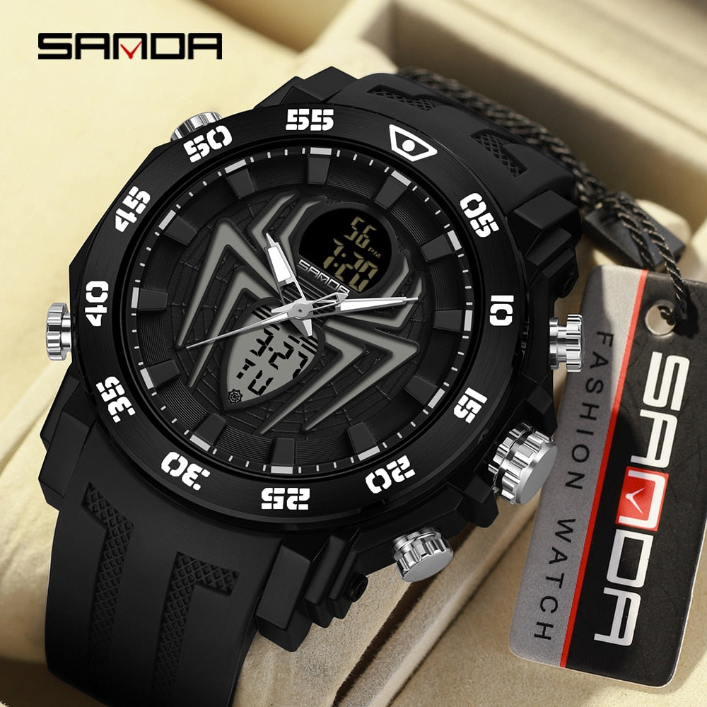 RELOJ SANDA ORIGINAL CASUAL NEGRO ARAÑA  PARA HOMBRE 
| SAN-60 | SAN-61