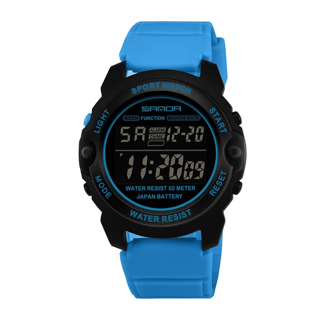 RELOJ SANDA ORIGINAL DEPORTIVO AZUL Y ROSADO PARA MUJER | SAN-19 | SAN-56