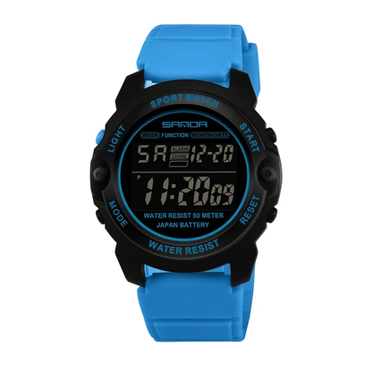 RELOJ SANDA ORIGINAL DEPORTIVO AZUL Y ROSADO PARA MUJER | SAN-19 | SAN-56