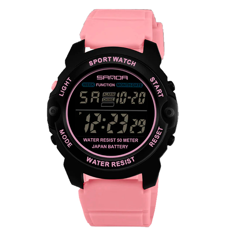 RELOJ SANDA ORIGINAL DEPORTIVO AZUL Y ROSADO PARA MUJER | SAN-19 | SAN-56