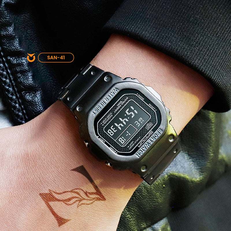 RELOJ SANDA ORIGINAL ELEGANTE NEGRO Y PLATEADO PARA HOMBRE | SAN-62 | SAN-41