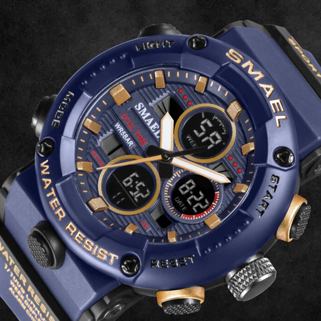 RELOJ SMAEL ORIGINAL - DEPORTIVO AZUL MILITAR | SMA-13 (2)