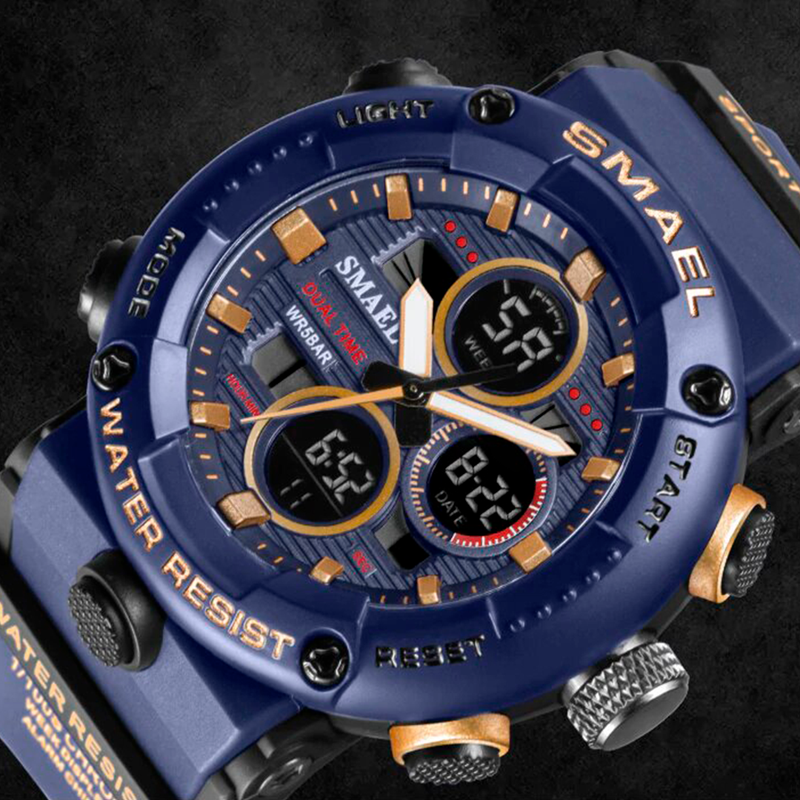 RELOJ SMAEL ORIGINAL - DEPORTIVO AZUL MILITAR | SMA-13 (2)