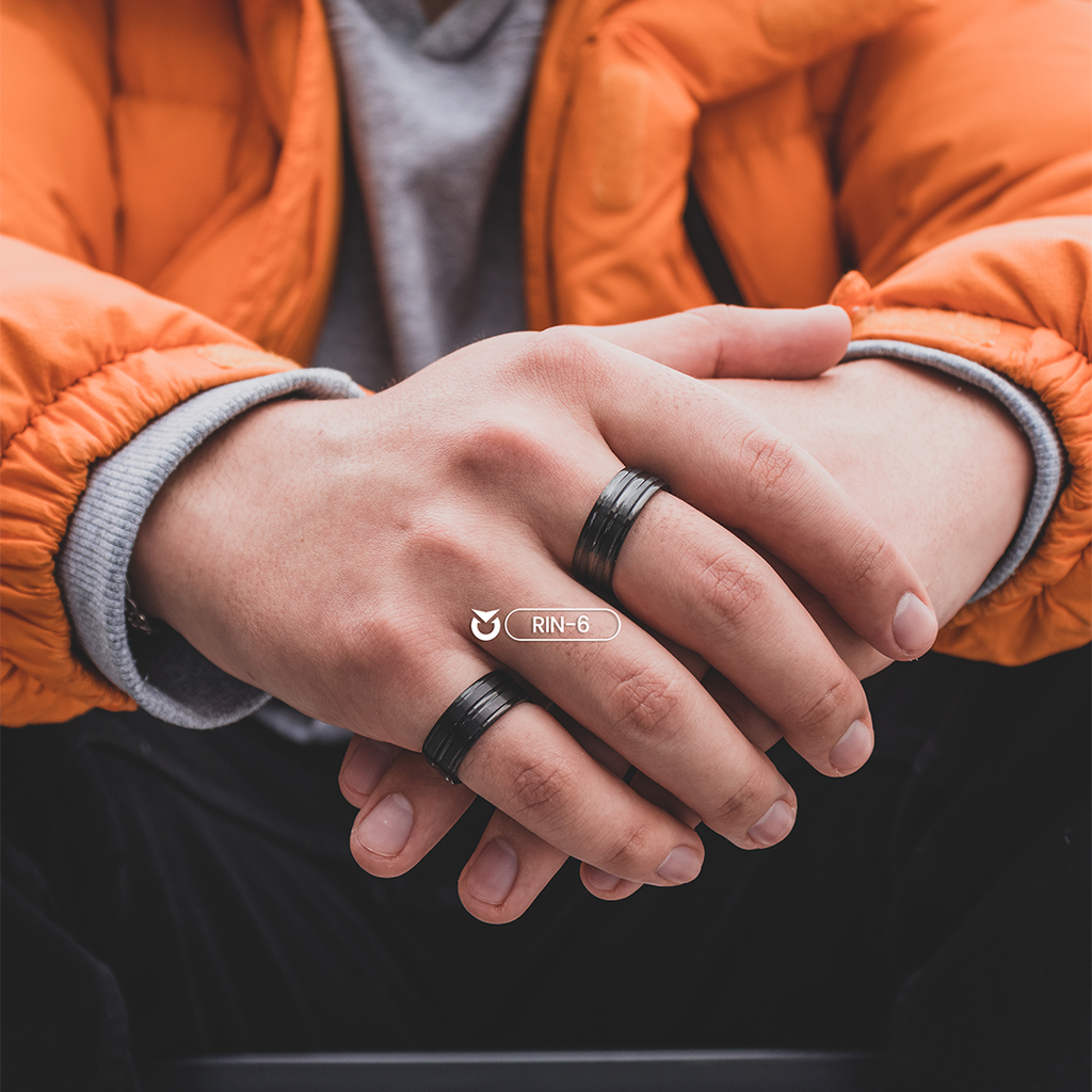 ANILLO DOBLE NEGRO | RIN-06
