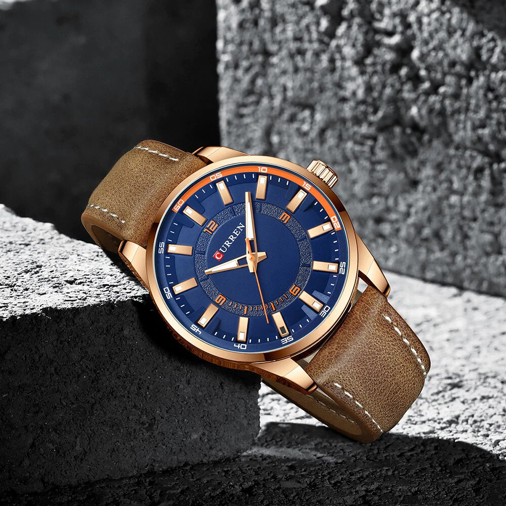 Reloj Curren Azul Marrón 8390 CUR-77 para Hombre