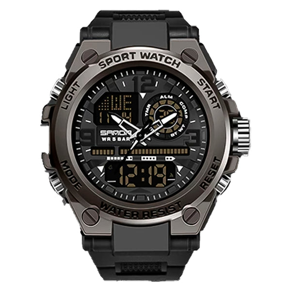 RELOJ SANDA MILITAR DEPORTIVO NEGRO | SAN-14