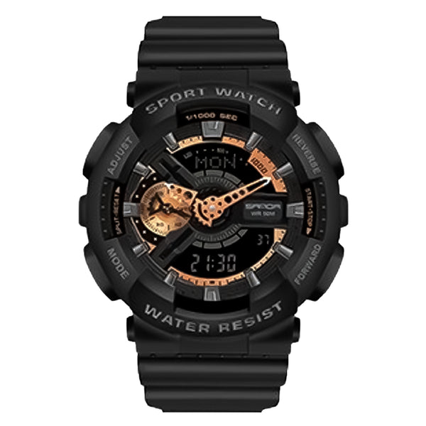 RELOJ SANDA DEPORTIVO NEGRO COBRIZO | SAN-42