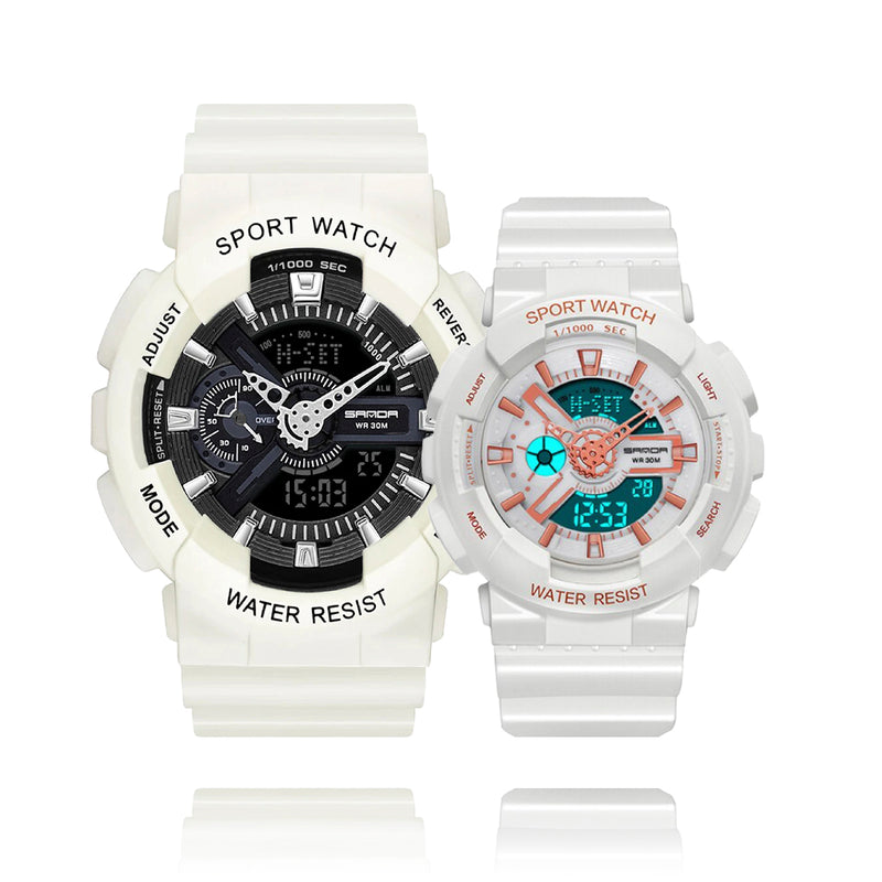 RELOJES PACK WHITE RESPLANDOR| SKU: SAN-50/SAN-37