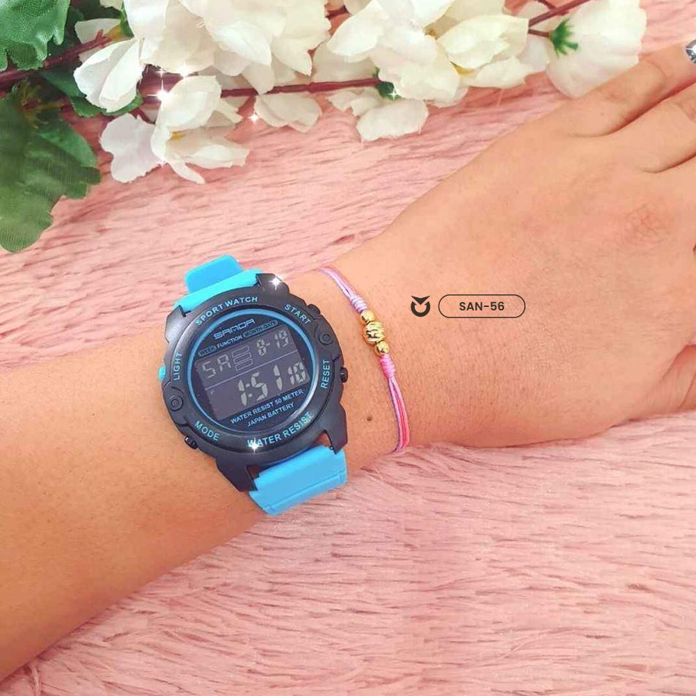 RELOJ SANDA EDICIÓN VERANO AZUL Y NEGRO | SAN-56