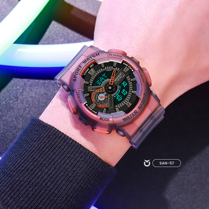 RELOJ SANDA ORIGINAL - DEPORTIVO - GRIS  NARANJA | SAN-57