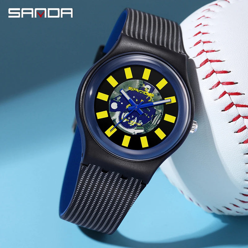 RELOJ SANDA HOMBRE MOTORS NEGRO | SKU: SAN-73