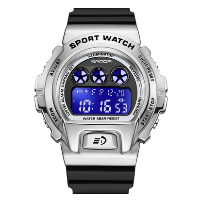 RELOJ SANDA BEZEL PLATEADO ESTILO G-SHOCK | SAN-93
