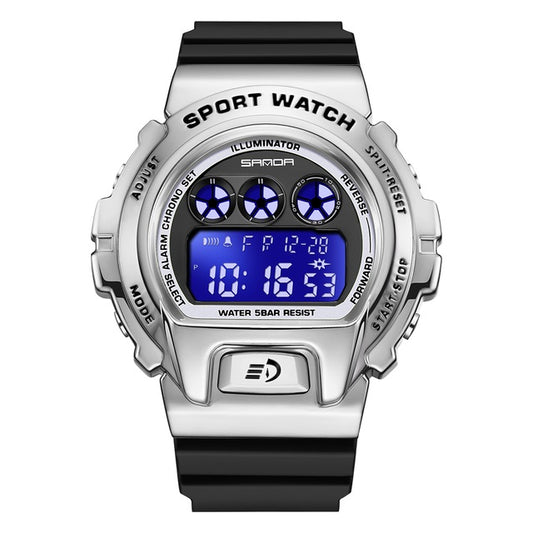 RELOJ SANDA BEZEL PLATEADO ESTILO G-SHOCK | SAN-93