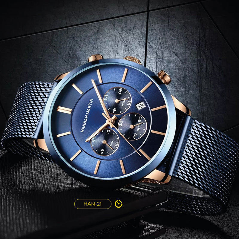 RELOJ PARA PAREJA: "LUNA AZUL" | SKU: HAN-21/3