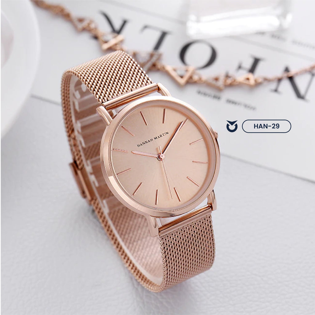 RELOJ HANNAH MARTIN MATE ROSA CLASSY | SKU: HAN-29