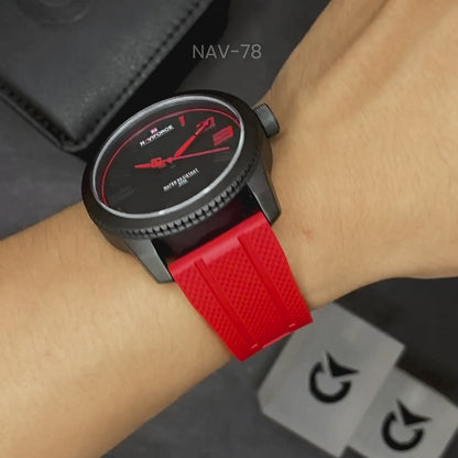 RELOJ NAVIFORCE ORIGINAL DEPORTIVO ROJO NF9202 | NAV-78