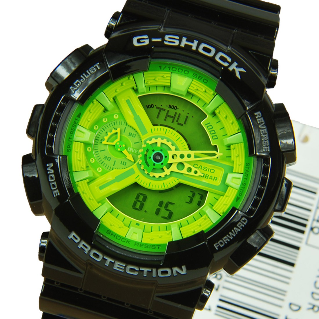 RELOJ G-SHOCK DEPORTIVO NEGRO CON VERDE | G-S-64