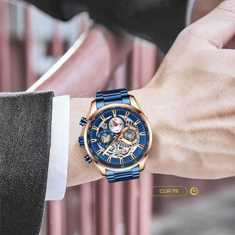 RELOJ CURREN AZUL VERANO BUSINESS - ELEGANTE | CUR-79